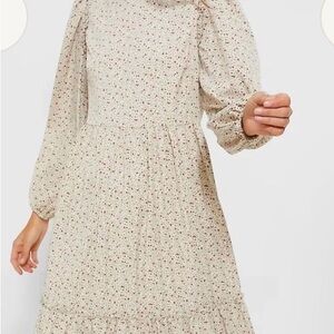 Elegant Long Sleeve Floral Dress